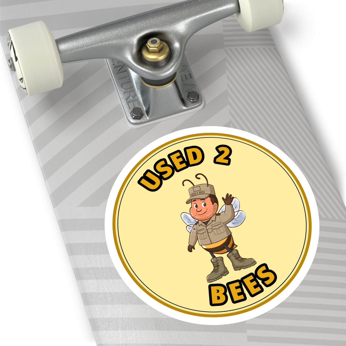 Used 2 Bees Circle Sticker — Sheriff (Male)