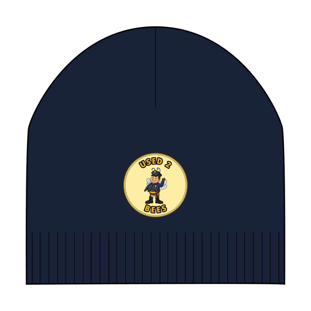 Used 2 Bees Patch Beanie — Police (Male)