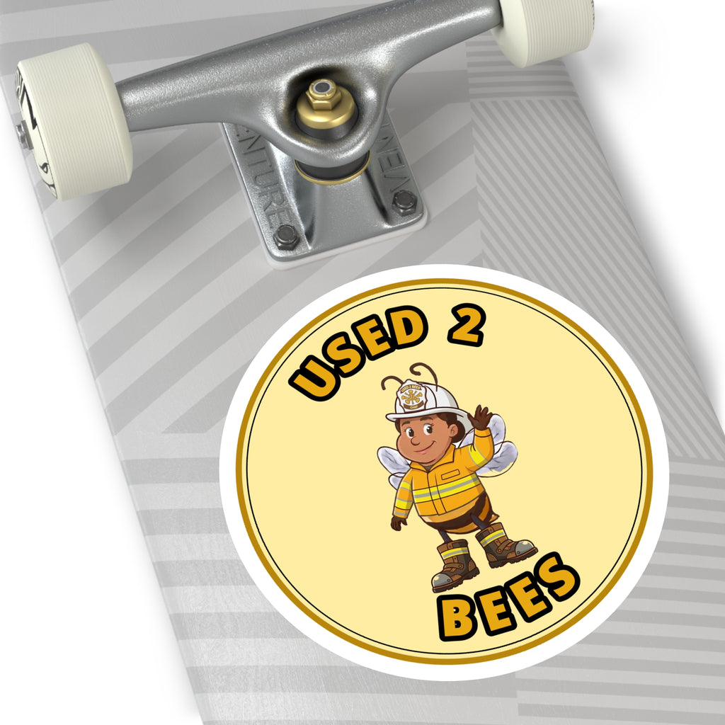 Used 2 Bees Circle Sticker — Fire Dept — Chief (Female)