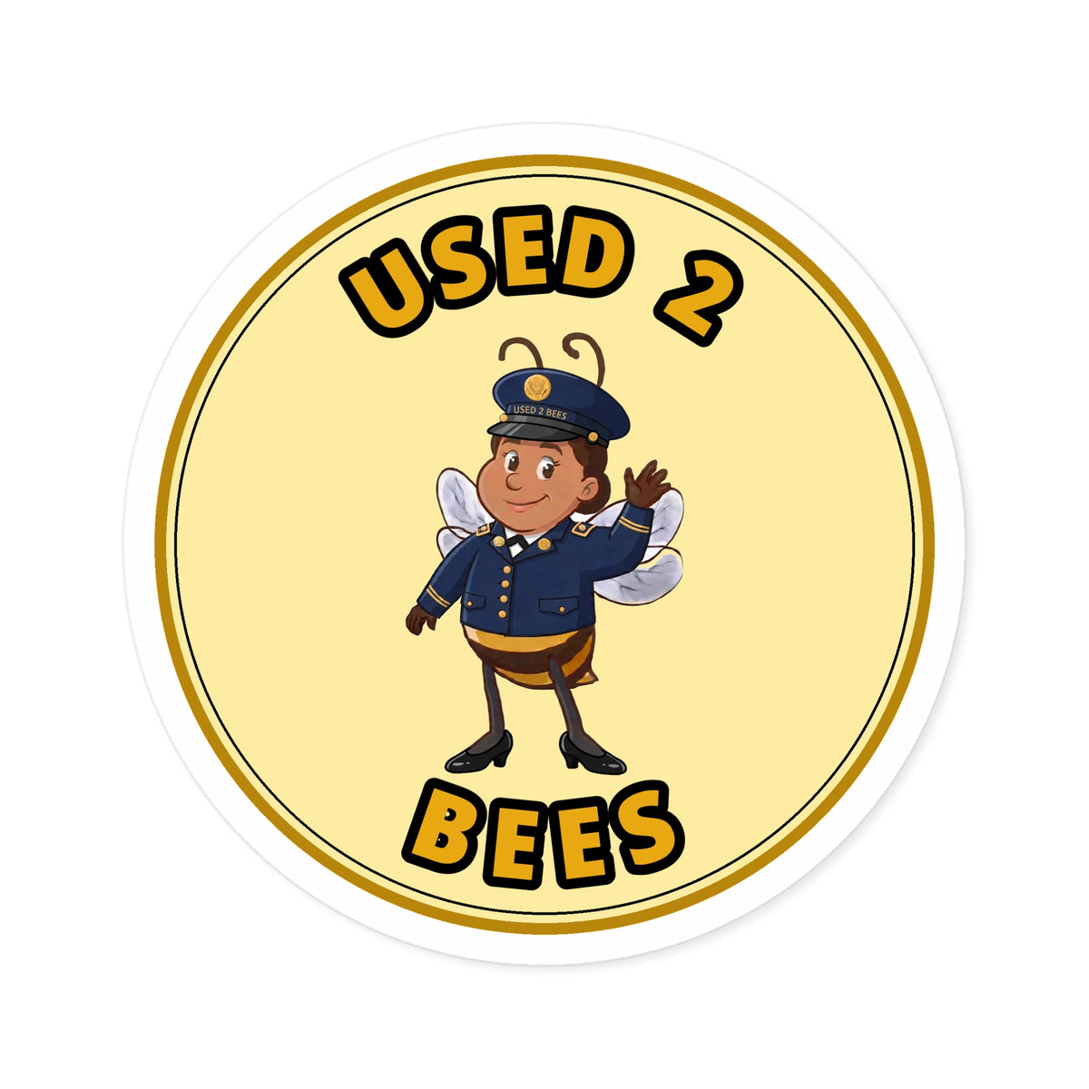 Used 2 Bees Circle Sticker — Army Dress (Female)