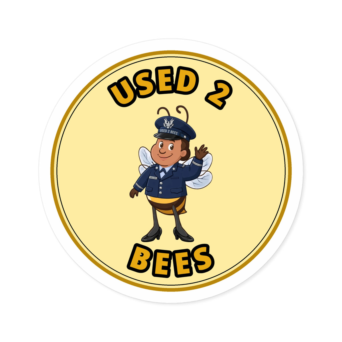 Used 2 Bees Circle Sticker — Air Force Dress Officer (Female)