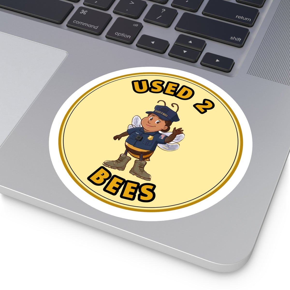 Used 2 Bees Circle Sticker — Police (Female)