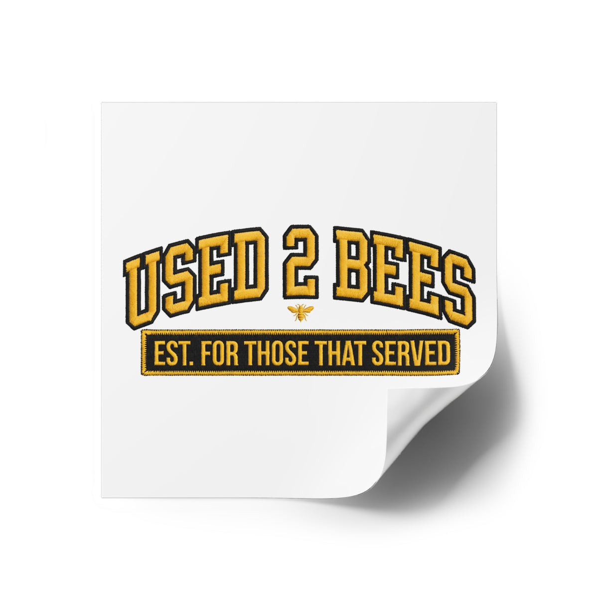 Used 2 Bees Logo Sticker — Square