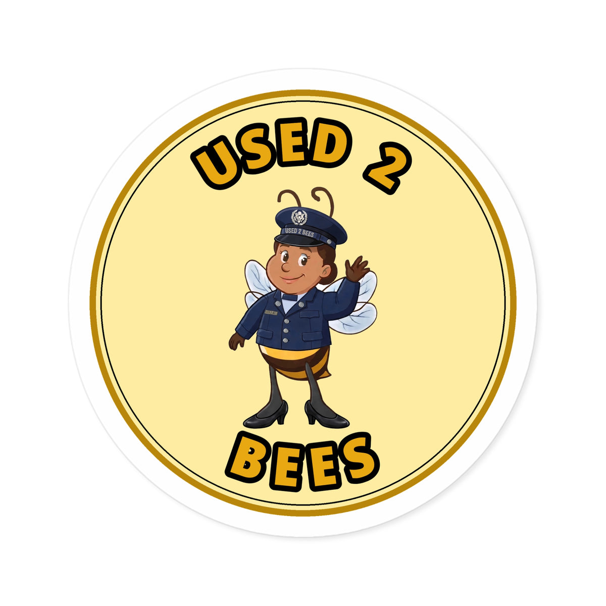 Used 2 Bees Circle Sticker — Air Force Dress (Female)