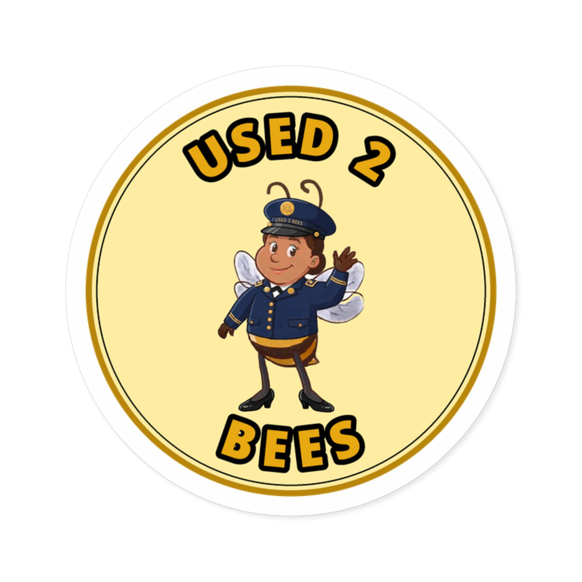 Used 2 Bees Circle Sticker — Army Dress (Female)