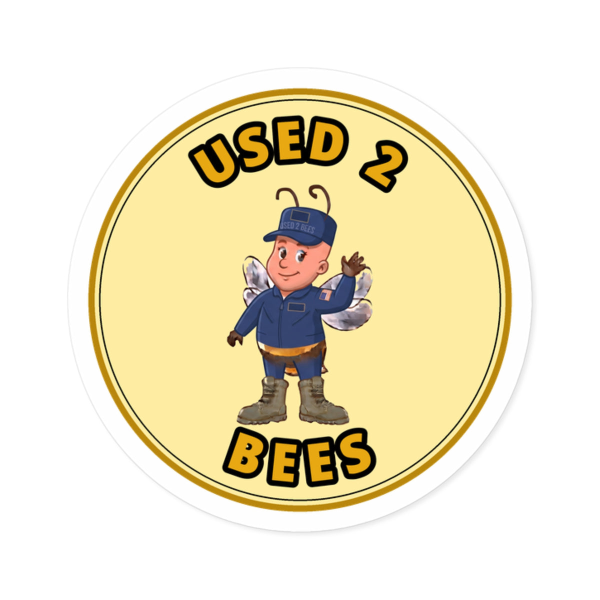Used 2 Bees Circle Sticker — Coast Guard Pilot (Female)