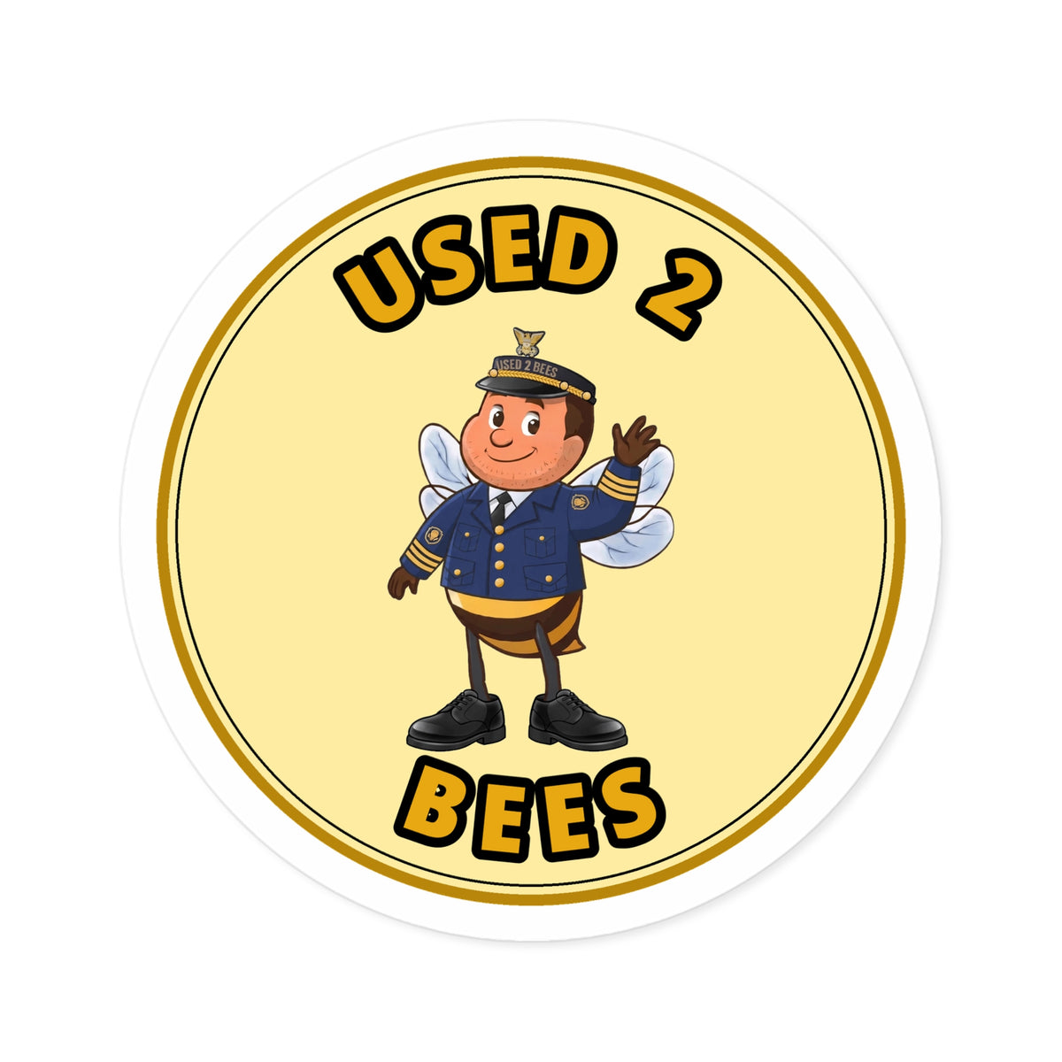 Used 2 Bees Circle Sticker — Coast Guard Dress Officer (Male)