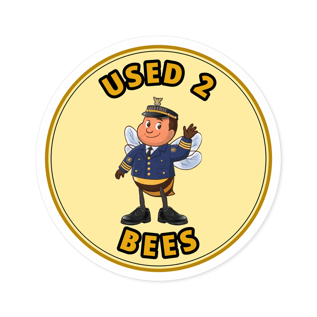 Used 2 Bees Circle Sticker — Coast Guard Dress Officer (Male)