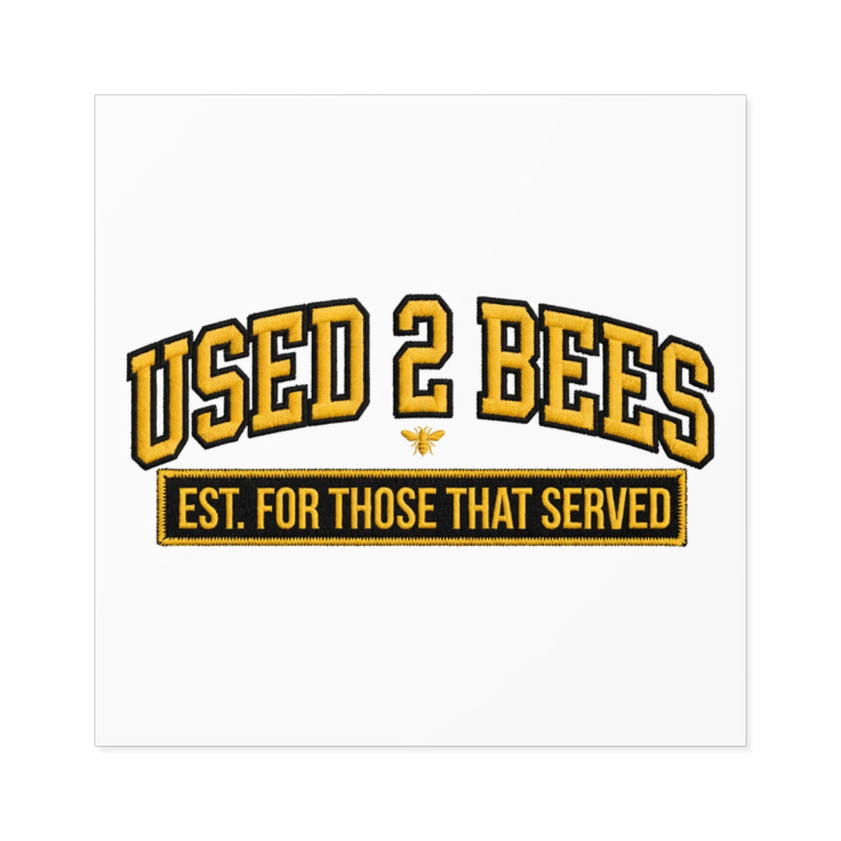 Used 2 Bees Logo Sticker — Square