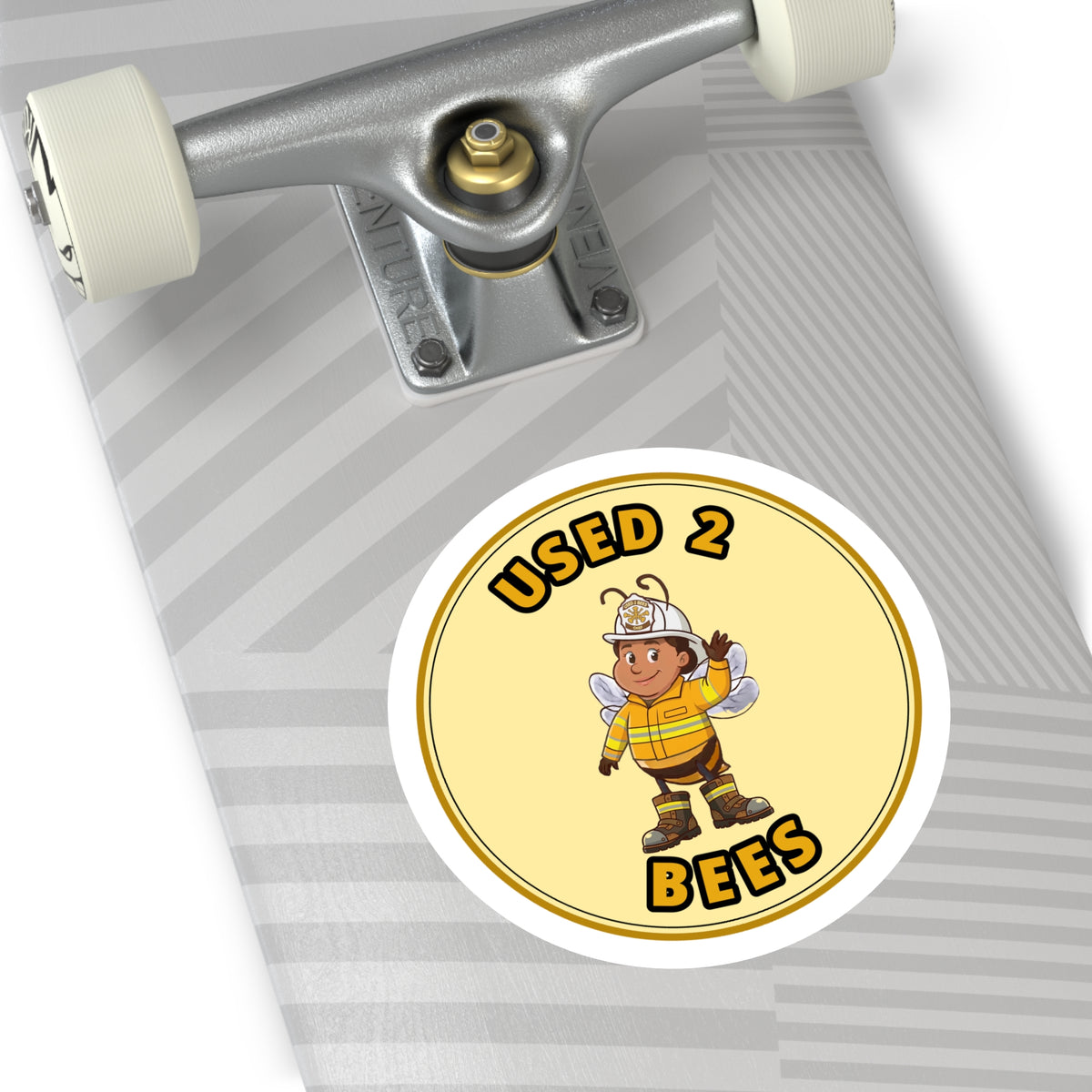 Used 2 Bees Circle Sticker — Fire Dept — Chief (Female)
