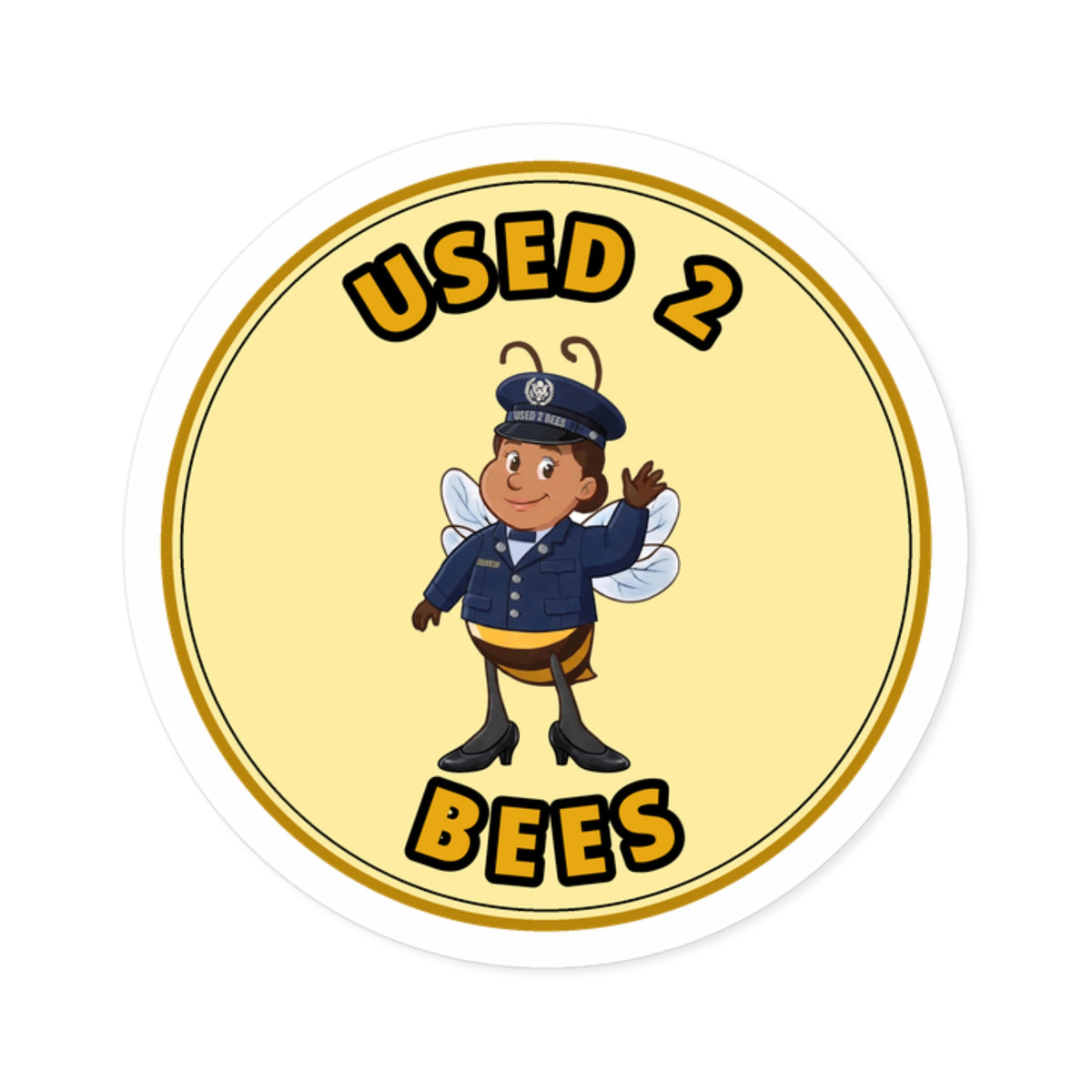 Used 2 Bees Circle Sticker — Air Force Dress (Female)