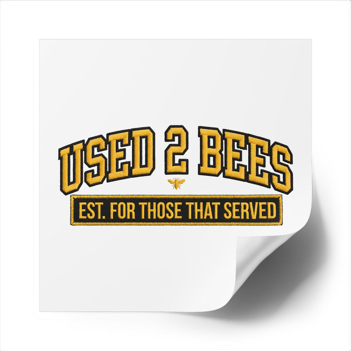 Used 2 Bees Logo Sticker — Square