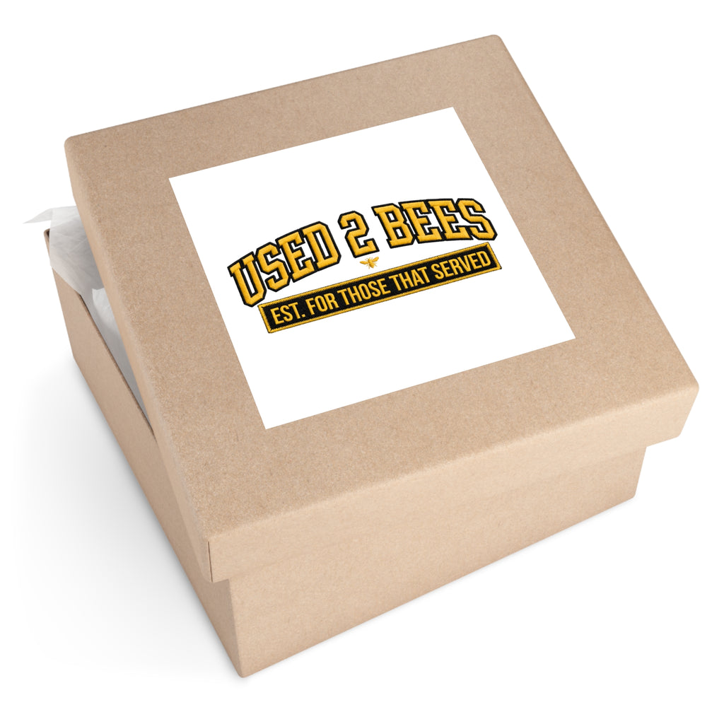 Used 2 Bees Logo Sticker — Square