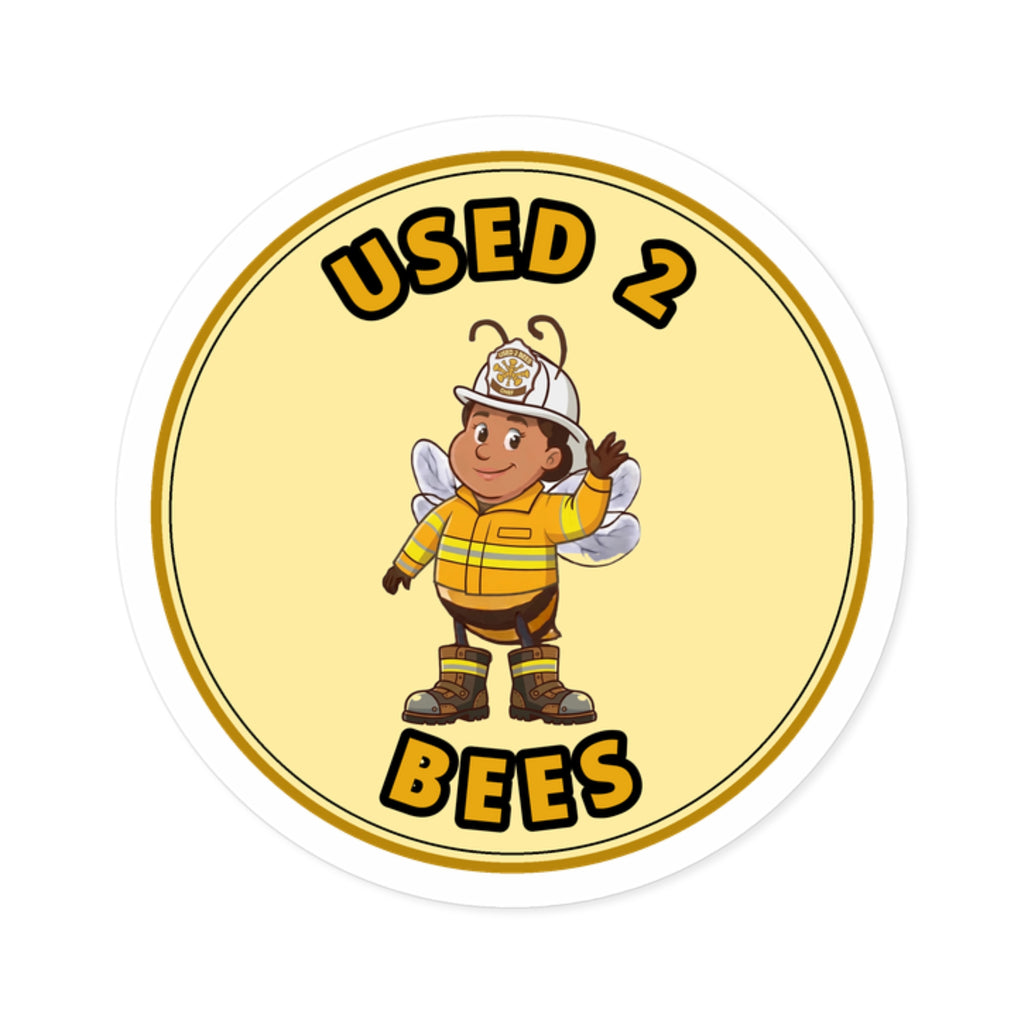 Used 2 Bees Circle Sticker — Fire Dept — Chief (Female)