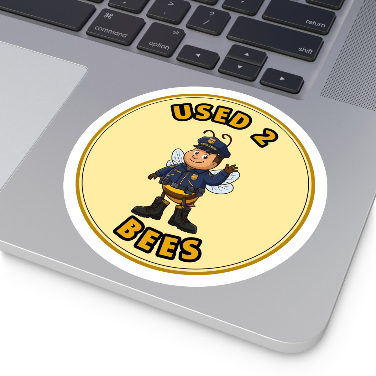Used 2 Bees Circle Sticker — Police (Male)