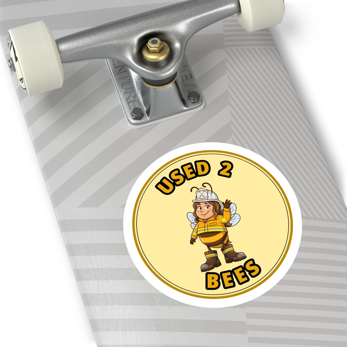 Used 2 Bees Circle Sticker — Battalion Chief (Wife)