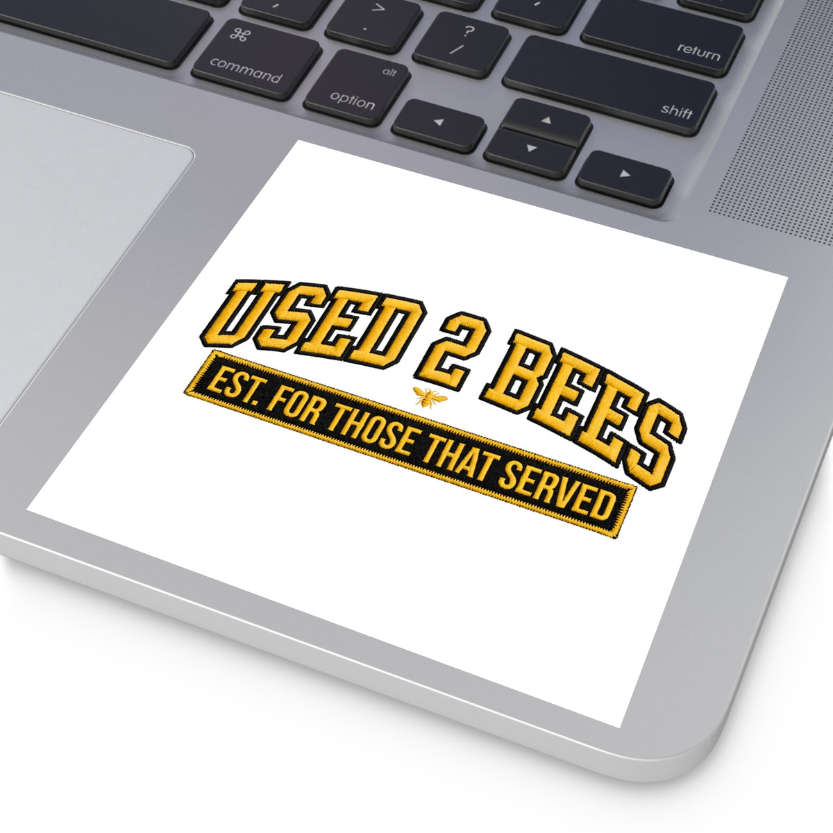 Used 2 Bees Logo Sticker — Square