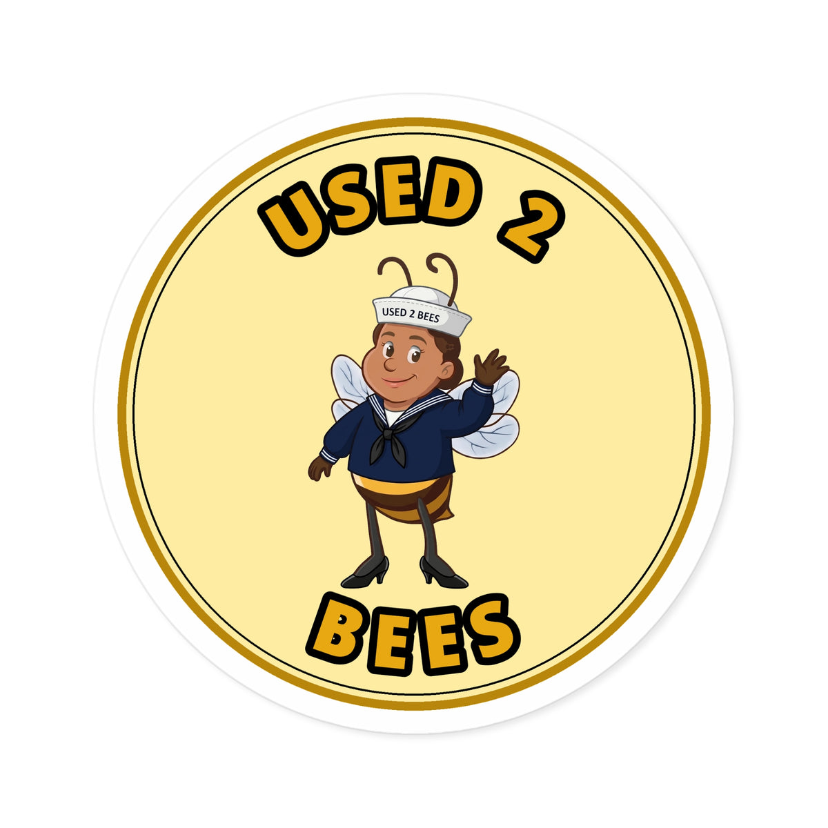 Used 2 Bees Circle Sticker — Navy Dress (Female)