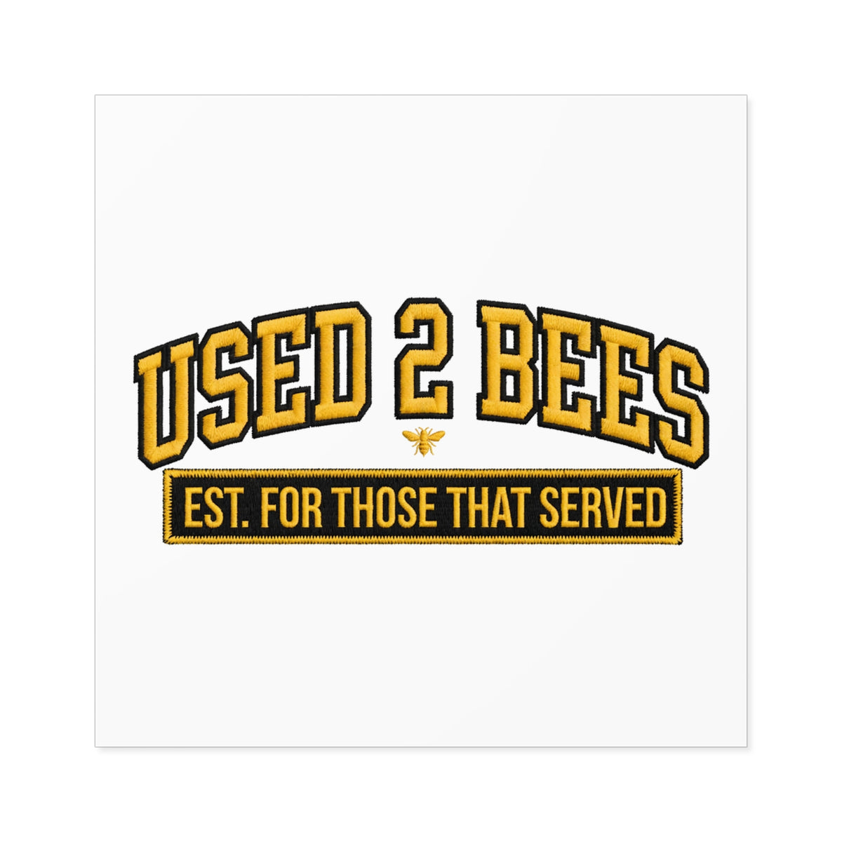 Used 2 Bees Logo Sticker — Square