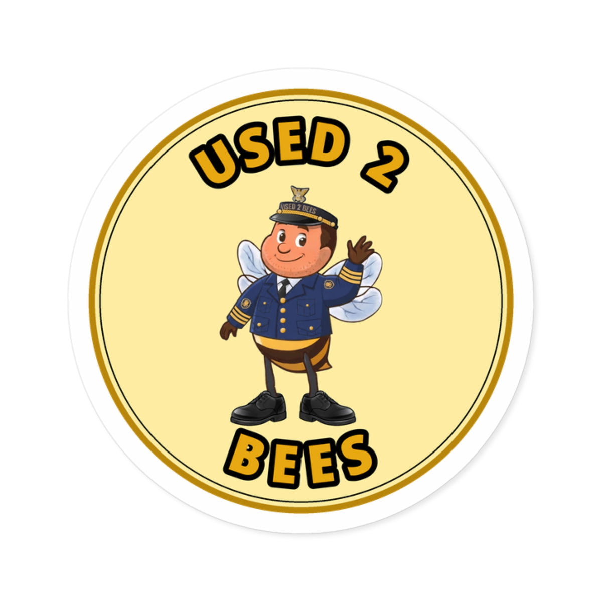 Used 2 Bees Circle Sticker — Coast Guard Dress Officer (Male)