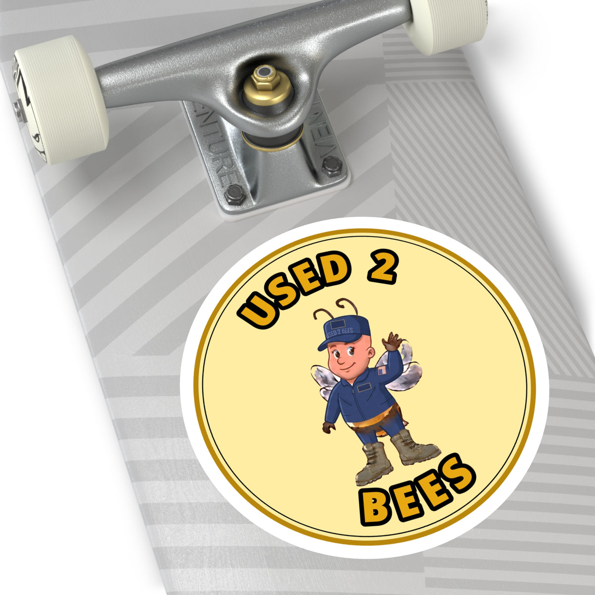 Used 2 Bees Circle Sticker — Coast Guard Pilot (Female)