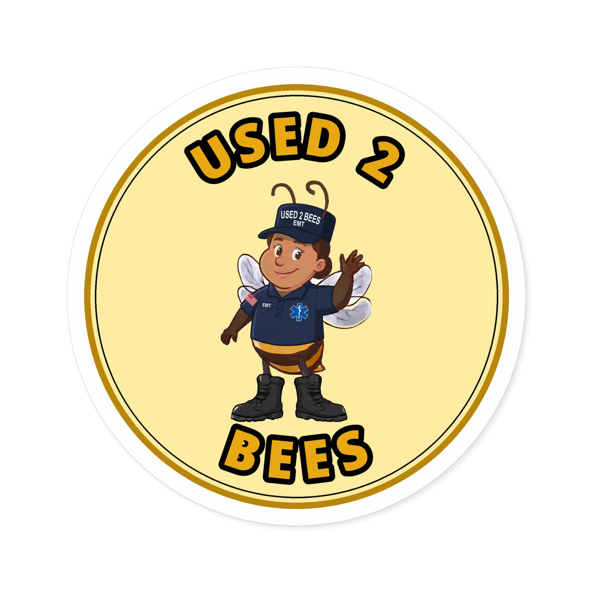Used 2 Bees Circle Sticker — EMT (Female)