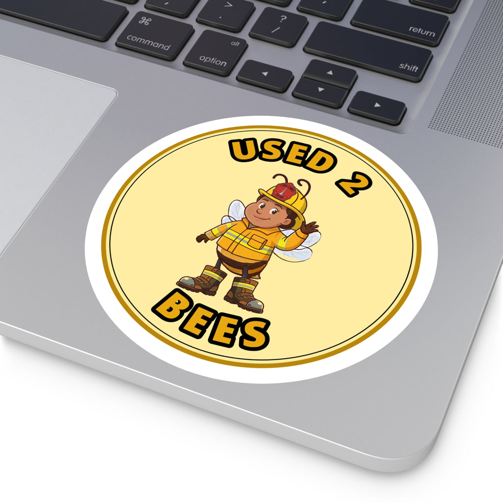 Used 2 Bees Circle Sticker — Fire Dept — Engineer (Female)