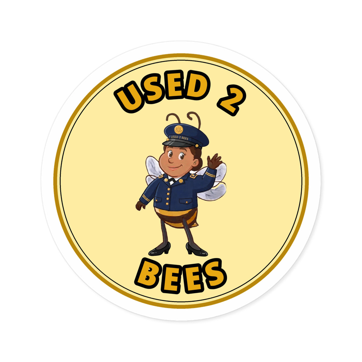 Used 2 Bees Circle Sticker — Army Dress (Female)
