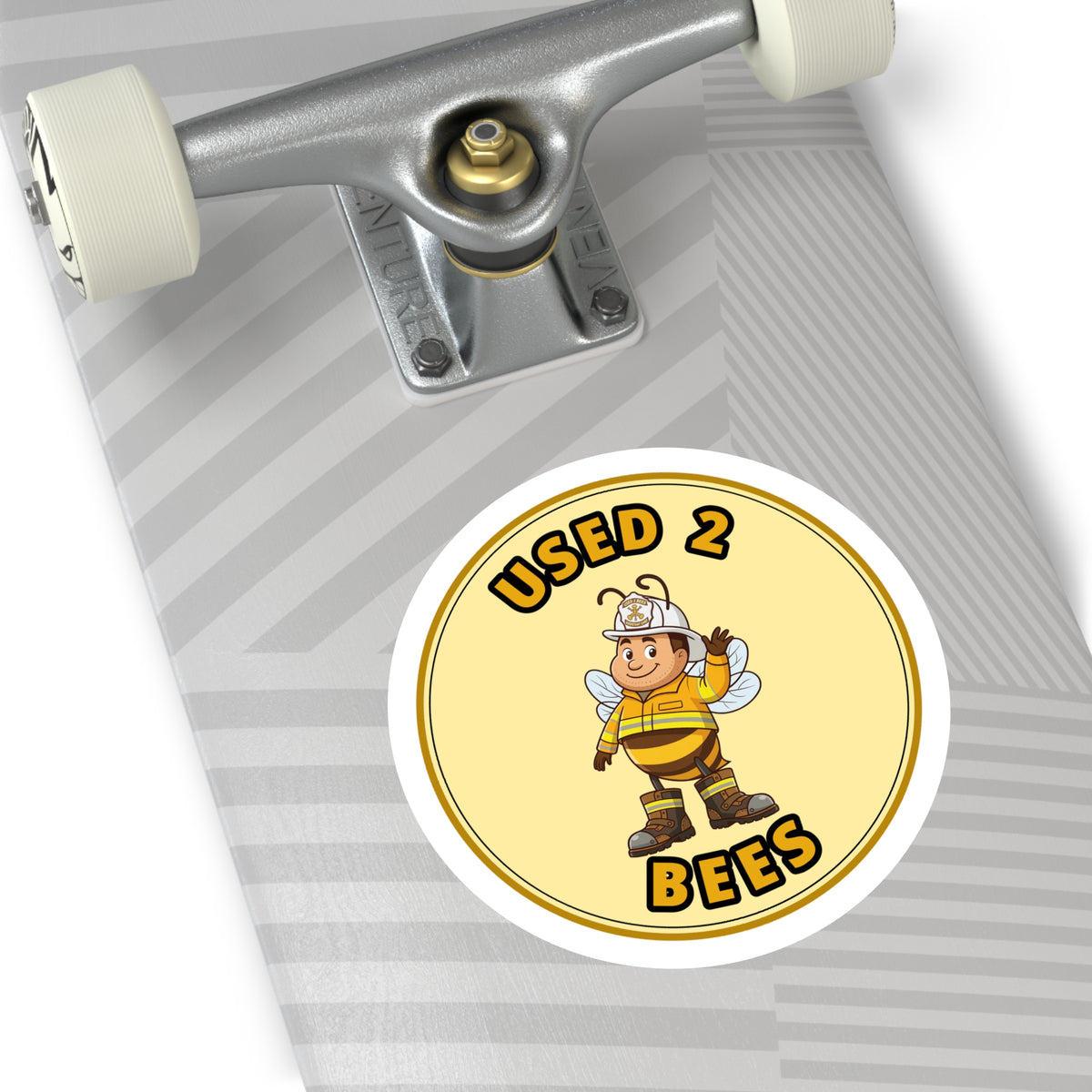 Used 2 Bees Circle Sticker — Fire Dept — Assistant Chief