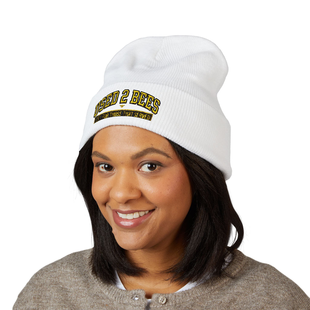 Used 2 Bees Cuffed Beanie — Embroidered Logo