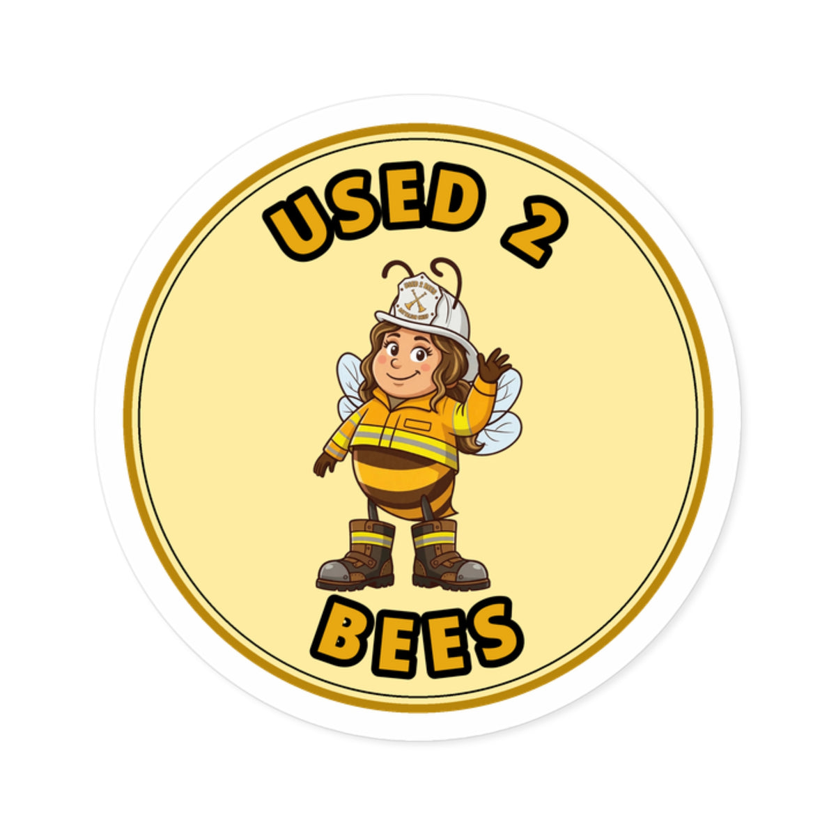 Used 2 Bees Circle Sticker — Battalion Chief (Wife)