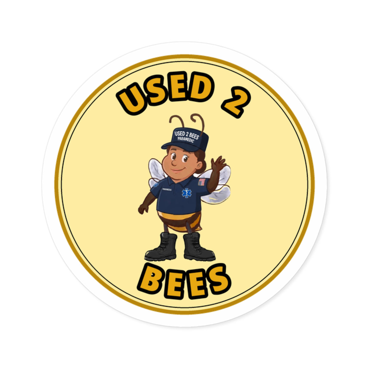 Used 2 Bees Circle Sticker — Paramedic (Female)