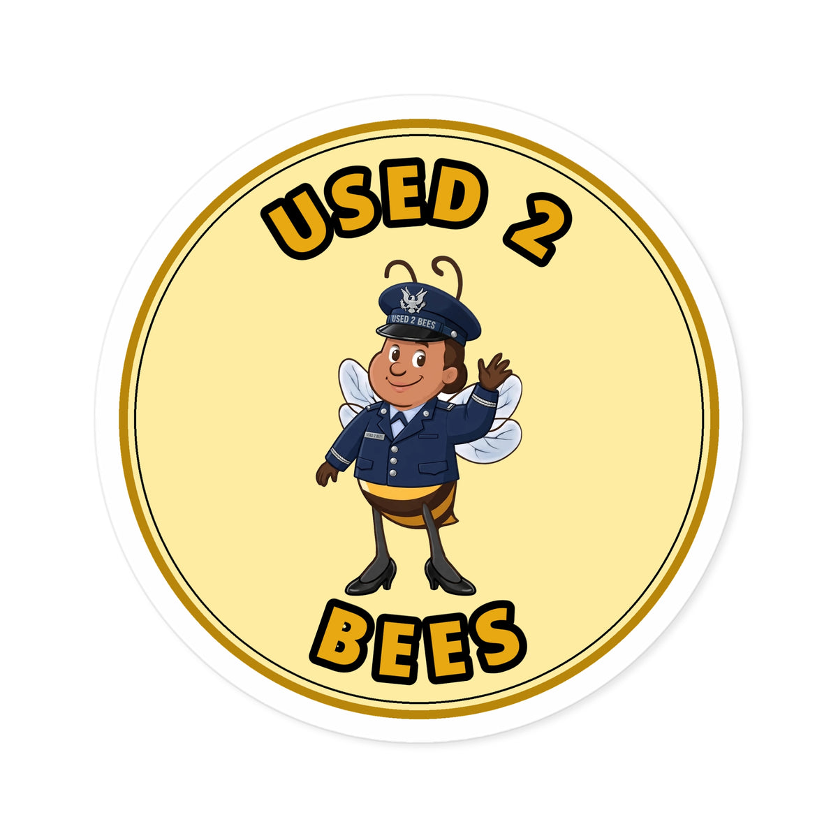 Used 2 Bees Circle Sticker — Air Force Dress Officer (Female)