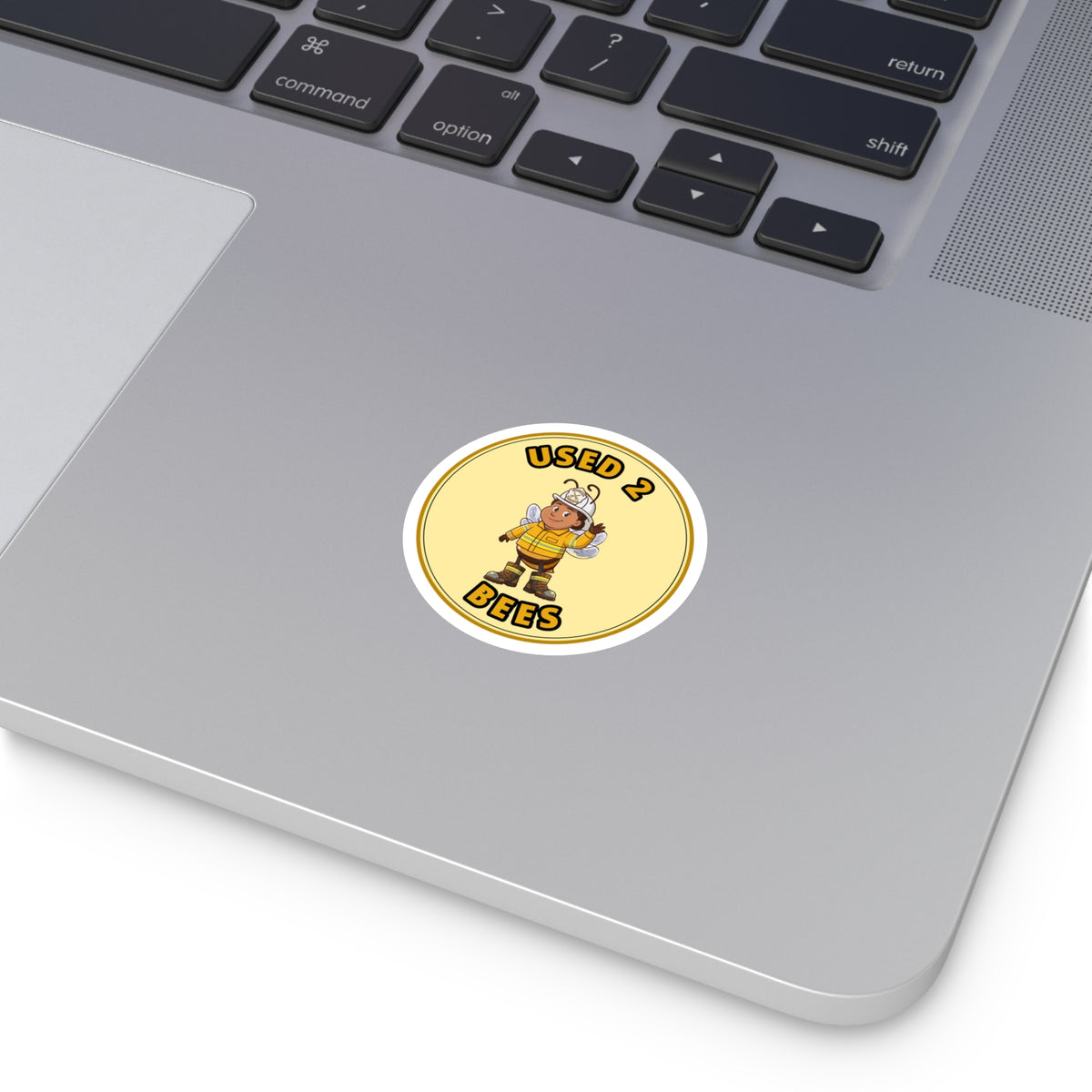 Used 2 Bees Circle Sticker — Fire Dept — Battalion Chief (Female)