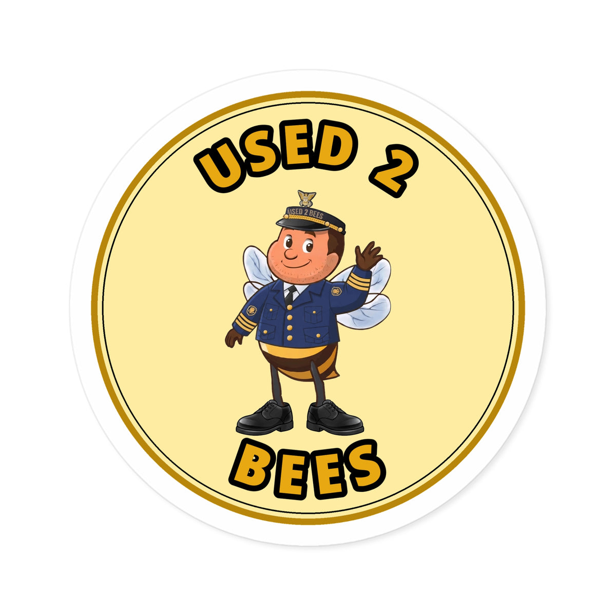 Used 2 Bees Circle Sticker — Coast Guard Dress Officer (Male)