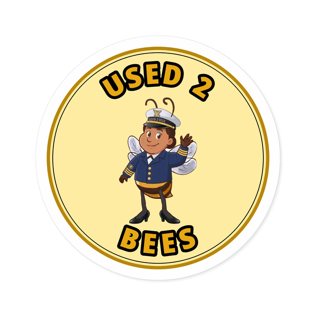 Used 2 Bees Circle Sticker — Coast Guard Dress Officer (Female)