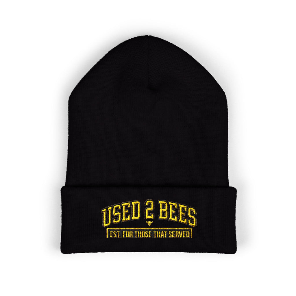 Used 2 Bees Cuffed Beanie — Embroidered Logo