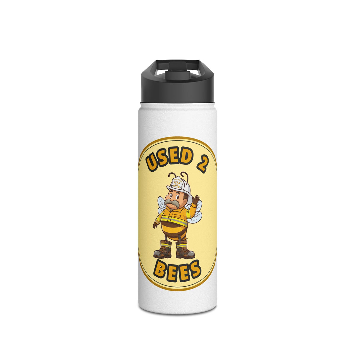 Used 2 Bees Stainless Steel Water Bottle